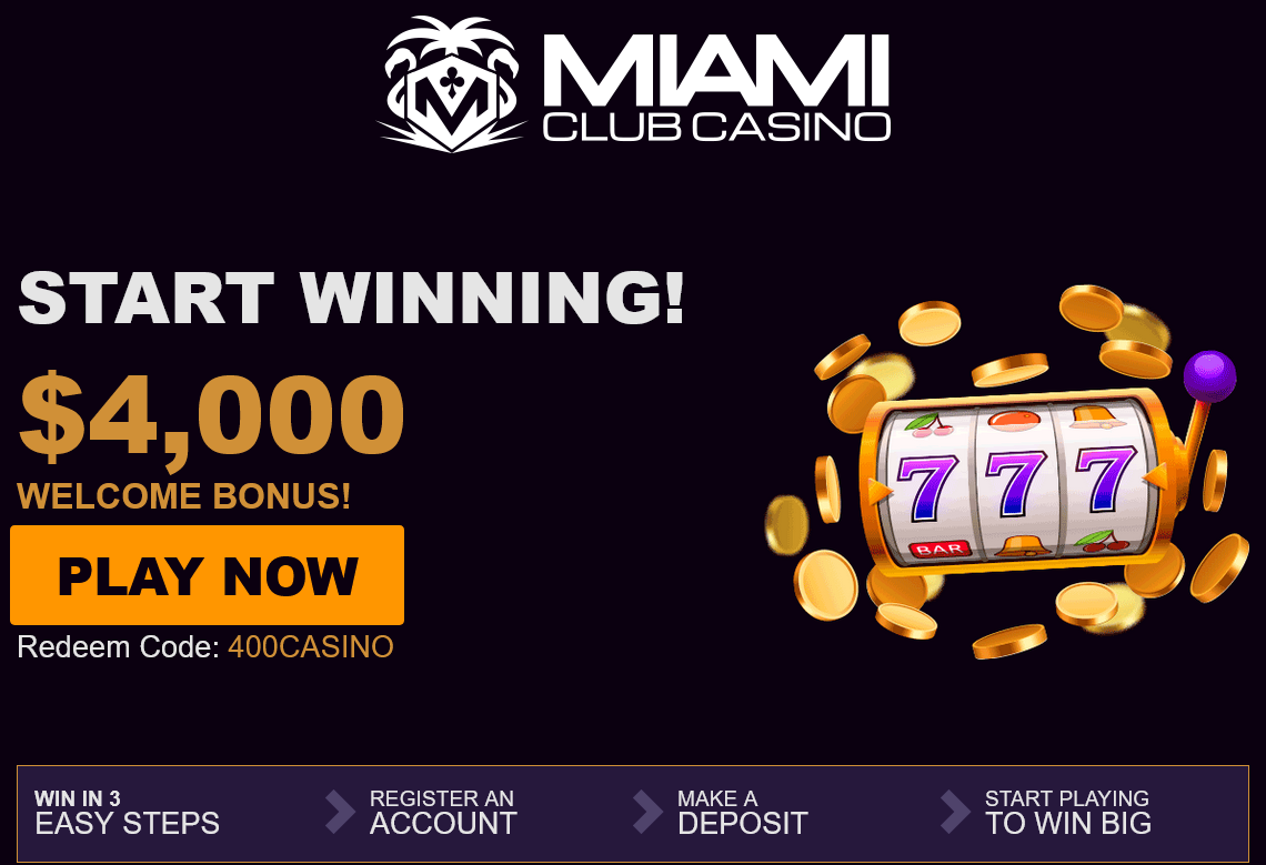 Miami 400% up
to $4000