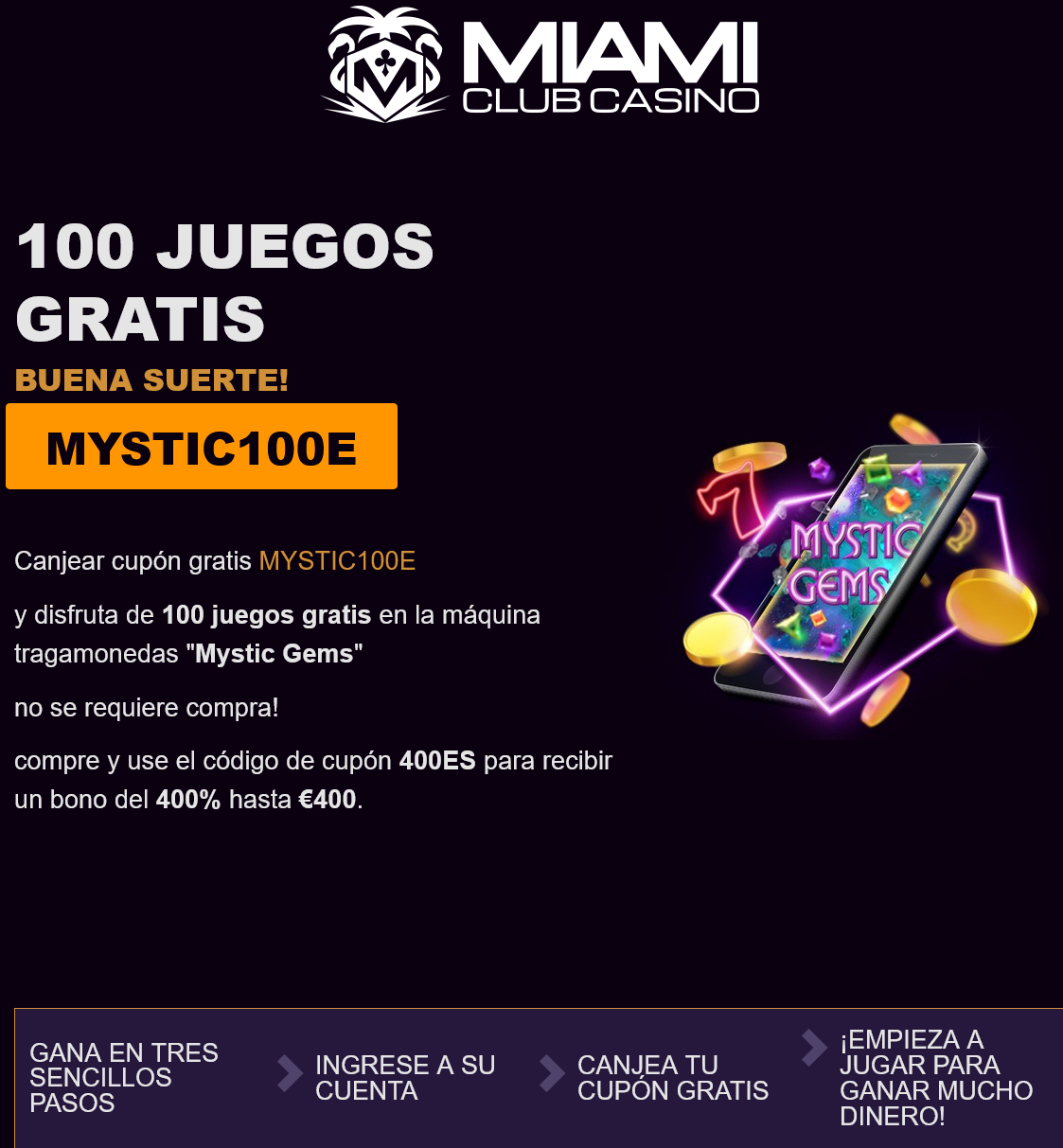 Miami Club
100 Free Spins