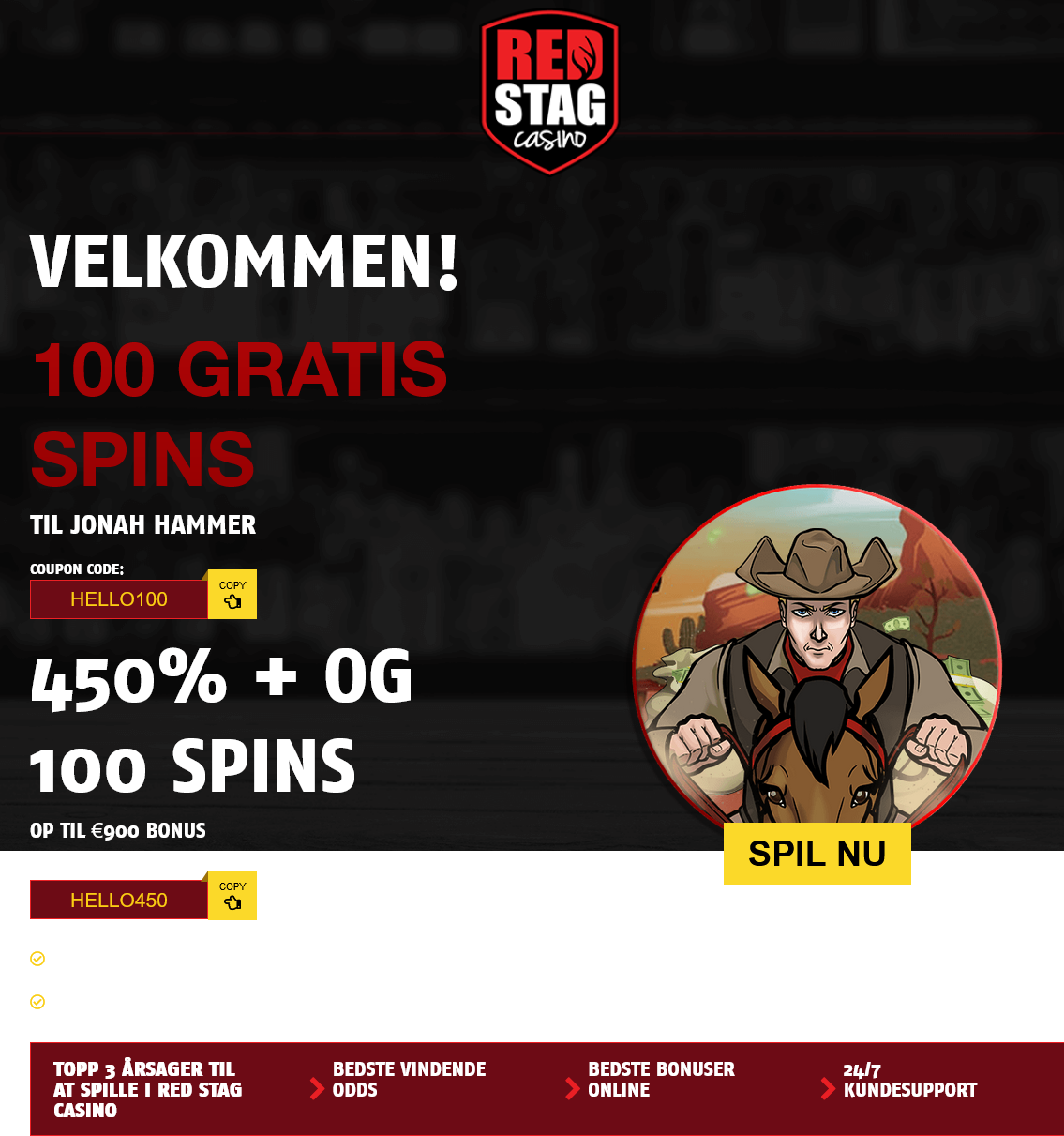 Red Stag 100
Free Spins