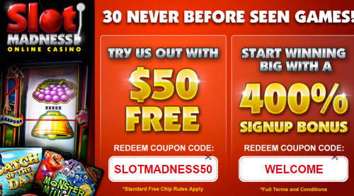Slot Madness Casino - $50 Free Chip