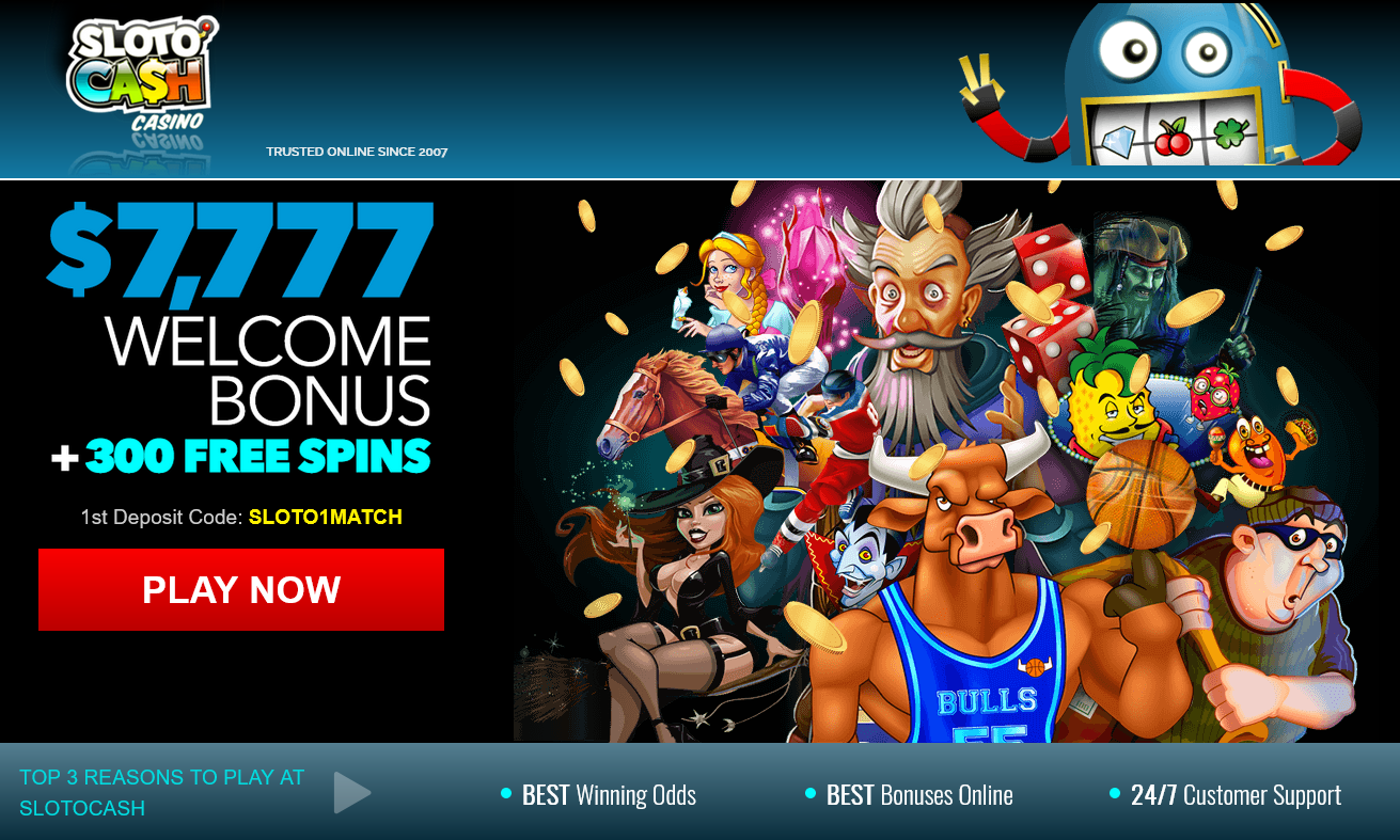 Slotocash
Welcome Bonus