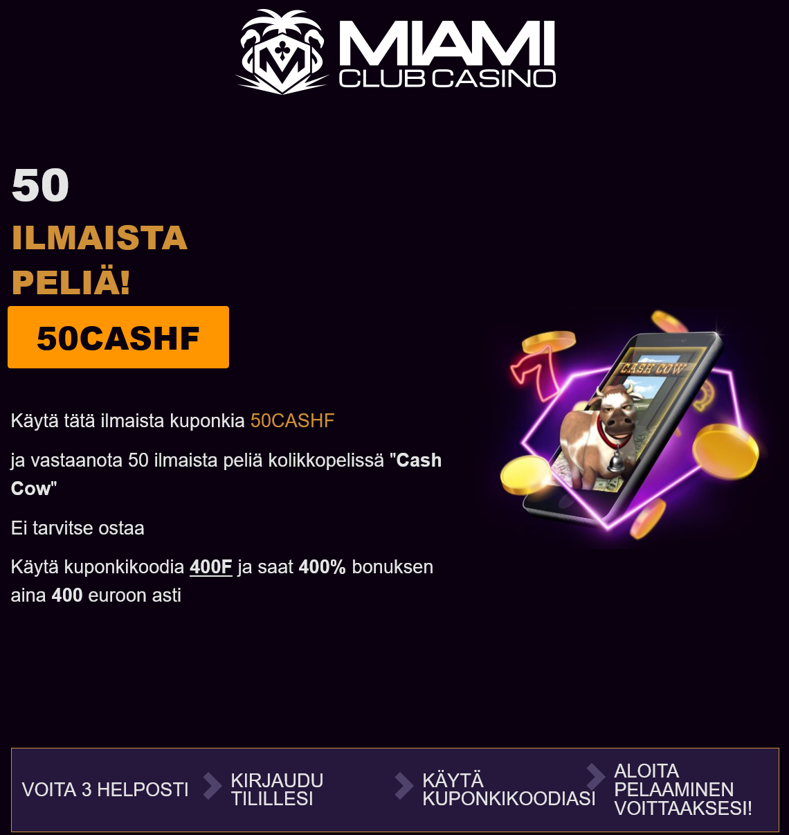 Miami Club
50 Free Spins Miami Club 50 Free
Spins